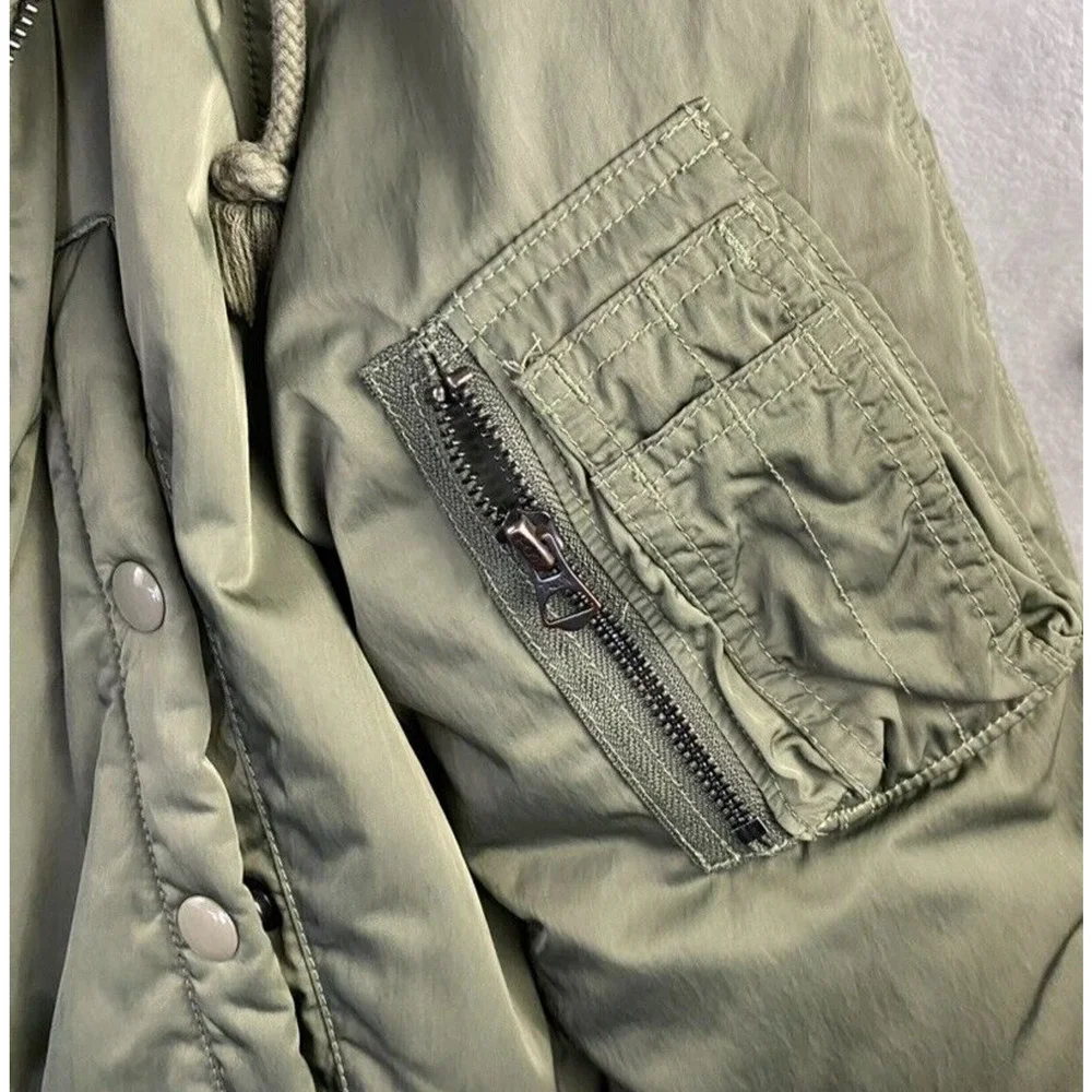 Ralph Lauren Denim & Supply Jacket Medium Green Military Down Sherpa Lined Hood - Picture 4 of 16